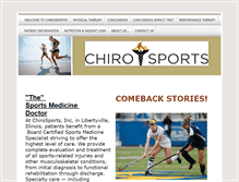 Tablet Screenshot of chirosports.org